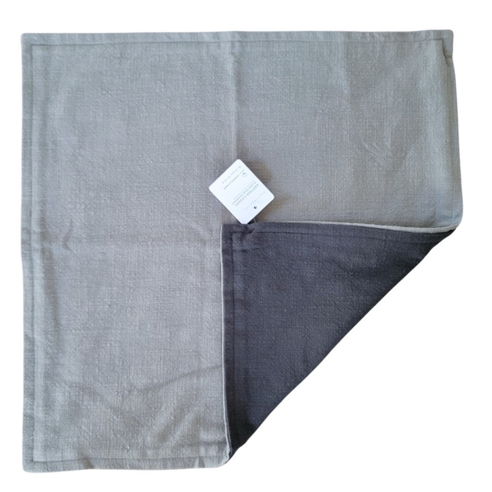Pottery Barn Dual-Tone Gray and Black Pillow Cover - Picture 2 of 5